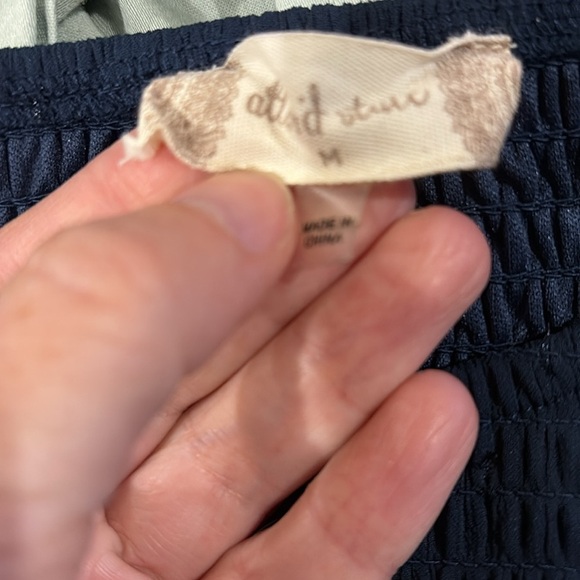 Altar’d State Harley smocked flare long sleeved boho mini dress blue sz M - Picture 4 of 5